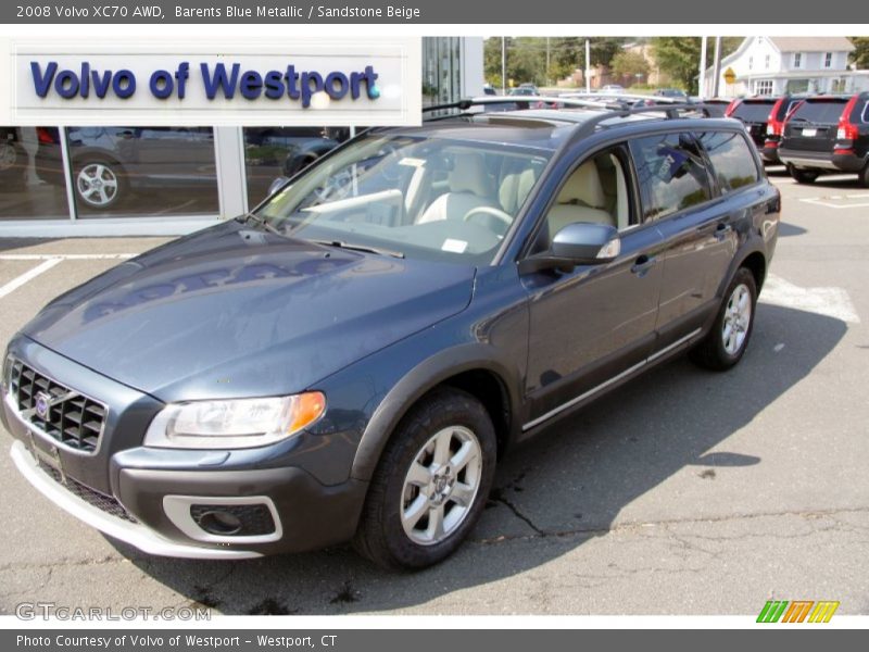 Barents Blue Metallic / Sandstone Beige 2008 Volvo XC70 AWD
