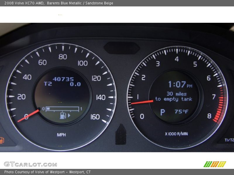 Barents Blue Metallic / Sandstone Beige 2008 Volvo XC70 AWD