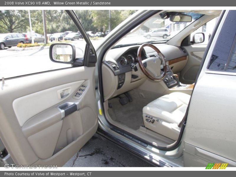 Willow Green Metallic / Sandstone 2008 Volvo XC90 V8 AWD
