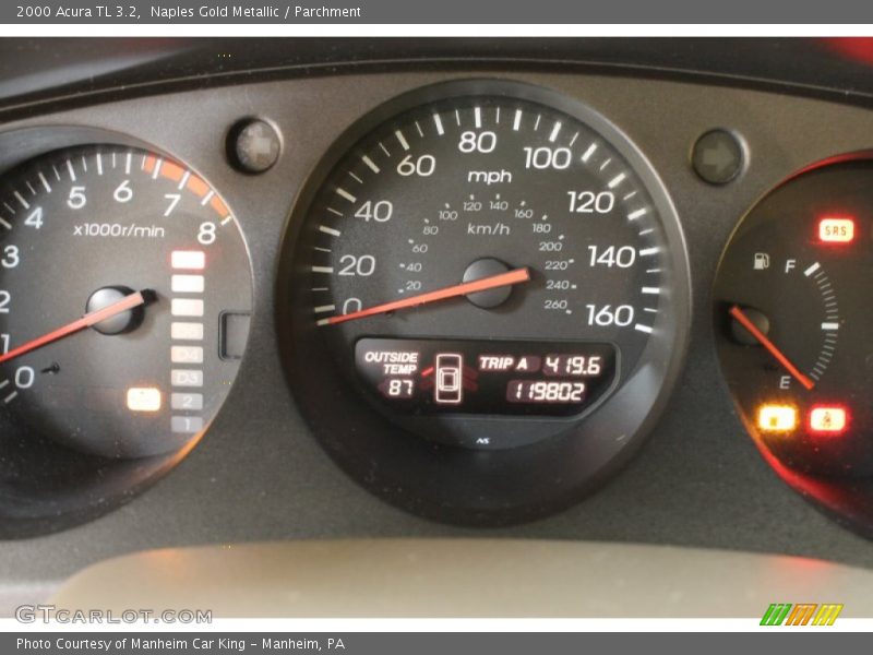 Naples Gold Metallic / Parchment 2000 Acura TL 3.2
