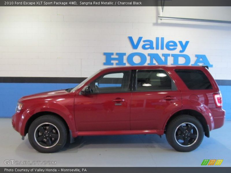 Sangria Red Metallic / Charcoal Black 2010 Ford Escape XLT Sport Package 4WD