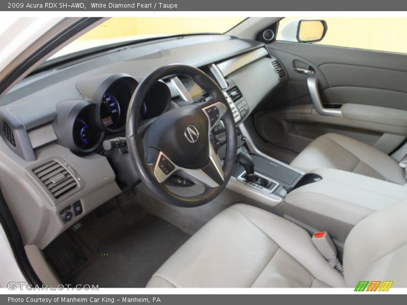 White Diamond Pearl / Taupe 2009 Acura RDX SH-AWD