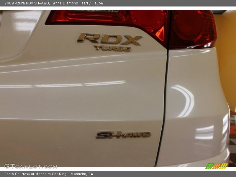 White Diamond Pearl / Taupe 2009 Acura RDX SH-AWD