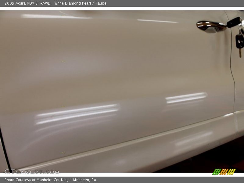 White Diamond Pearl / Taupe 2009 Acura RDX SH-AWD