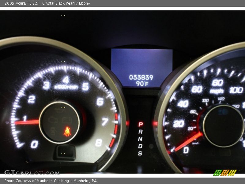 Crystal Black Pearl / Ebony 2009 Acura TL 3.5
