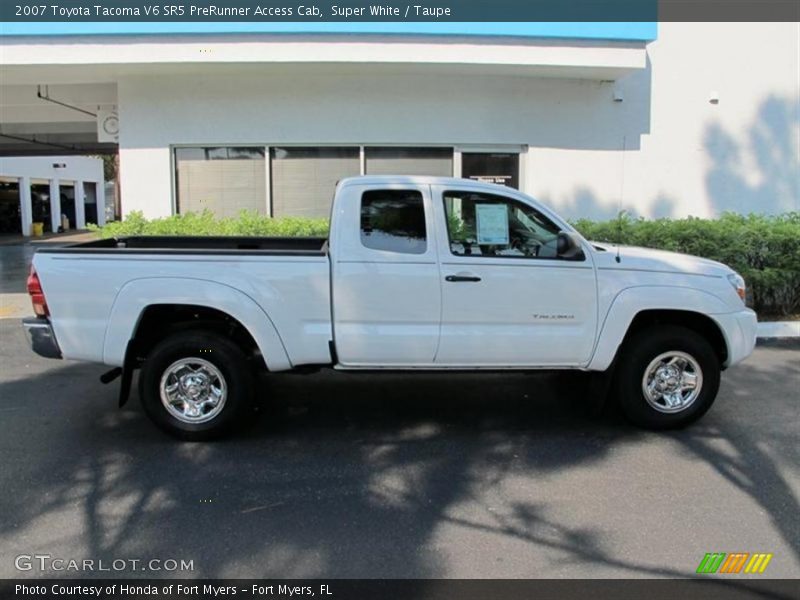 Super White / Taupe 2007 Toyota Tacoma V6 SR5 PreRunner Access Cab