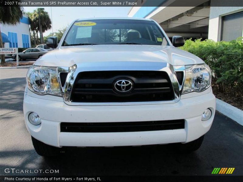 Super White / Taupe 2007 Toyota Tacoma V6 SR5 PreRunner Access Cab