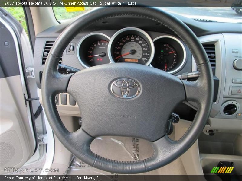 Super White / Taupe 2007 Toyota Tacoma V6 SR5 PreRunner Access Cab