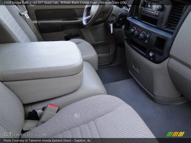 Brilliant Black Crystal Pearl / Medium Slate Gray 2008 Dodge Ram 1500 SXT Quad Cab