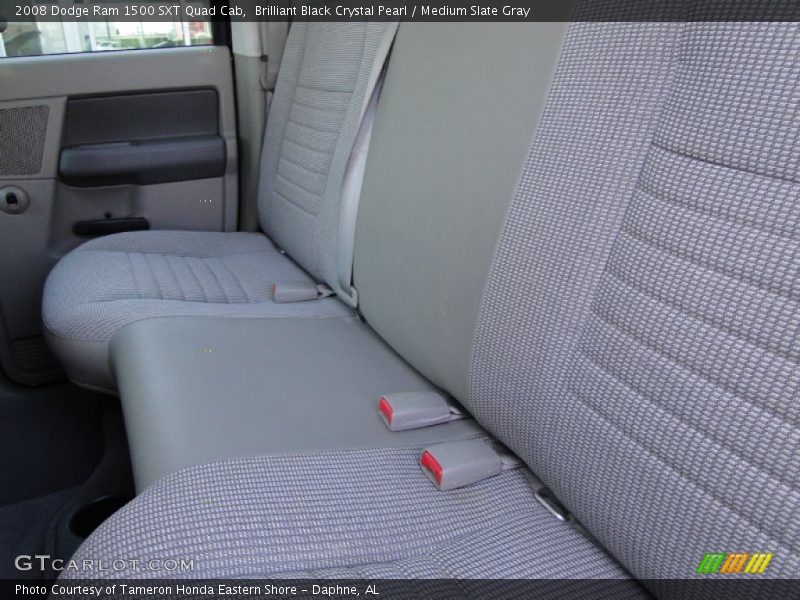 Brilliant Black Crystal Pearl / Medium Slate Gray 2008 Dodge Ram 1500 SXT Quad Cab