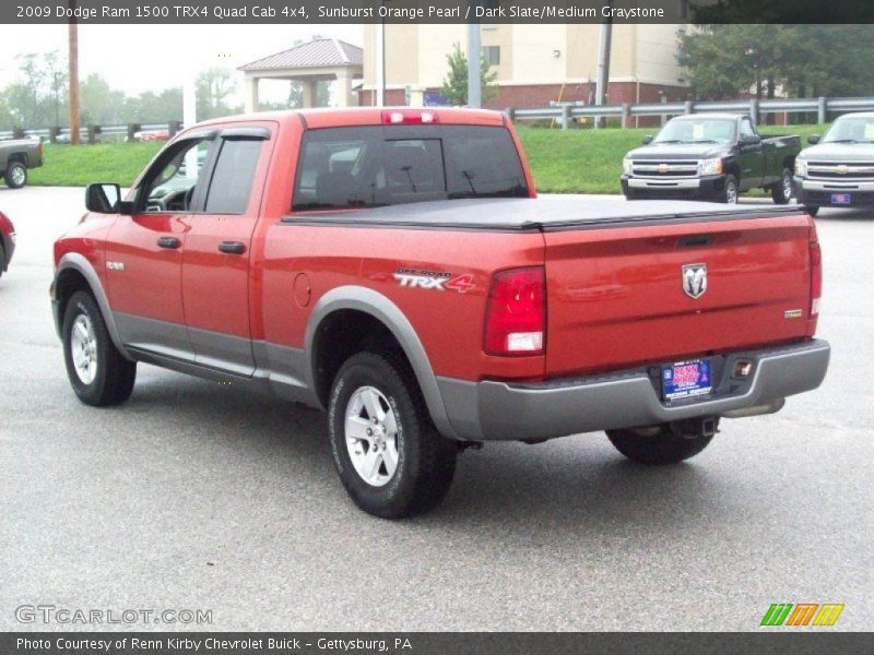 Sunburst Orange Pearl / Dark Slate/Medium Graystone 2009 Dodge Ram 1500 TRX4 Quad Cab 4x4