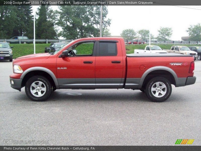 Sunburst Orange Pearl / Dark Slate/Medium Graystone 2009 Dodge Ram 1500 TRX4 Quad Cab 4x4