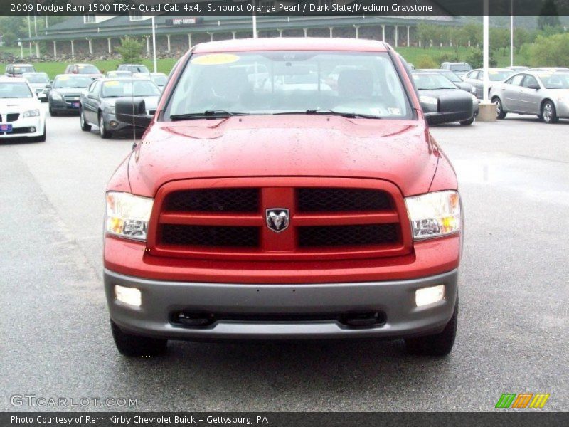 Sunburst Orange Pearl / Dark Slate/Medium Graystone 2009 Dodge Ram 1500 TRX4 Quad Cab 4x4