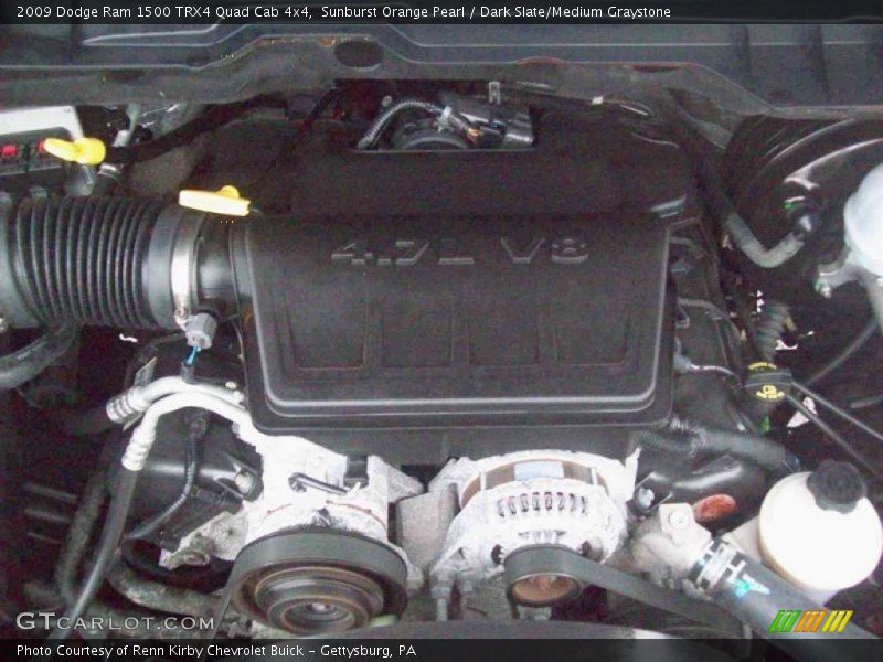 Sunburst Orange Pearl / Dark Slate/Medium Graystone 2009 Dodge Ram 1500 TRX4 Quad Cab 4x4