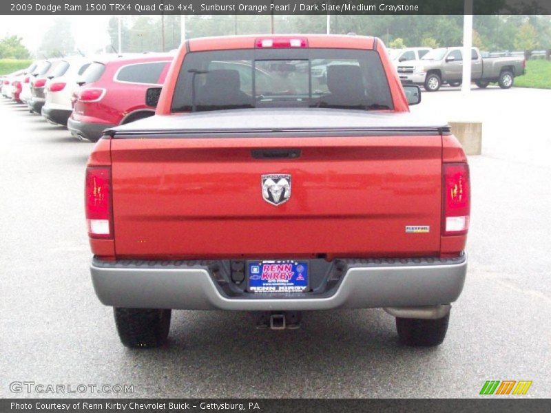 Sunburst Orange Pearl / Dark Slate/Medium Graystone 2009 Dodge Ram 1500 TRX4 Quad Cab 4x4