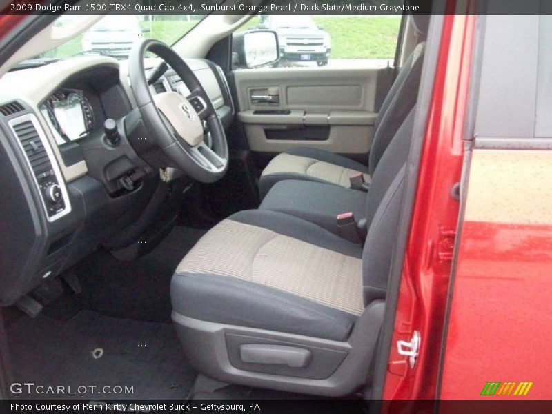 Sunburst Orange Pearl / Dark Slate/Medium Graystone 2009 Dodge Ram 1500 TRX4 Quad Cab 4x4