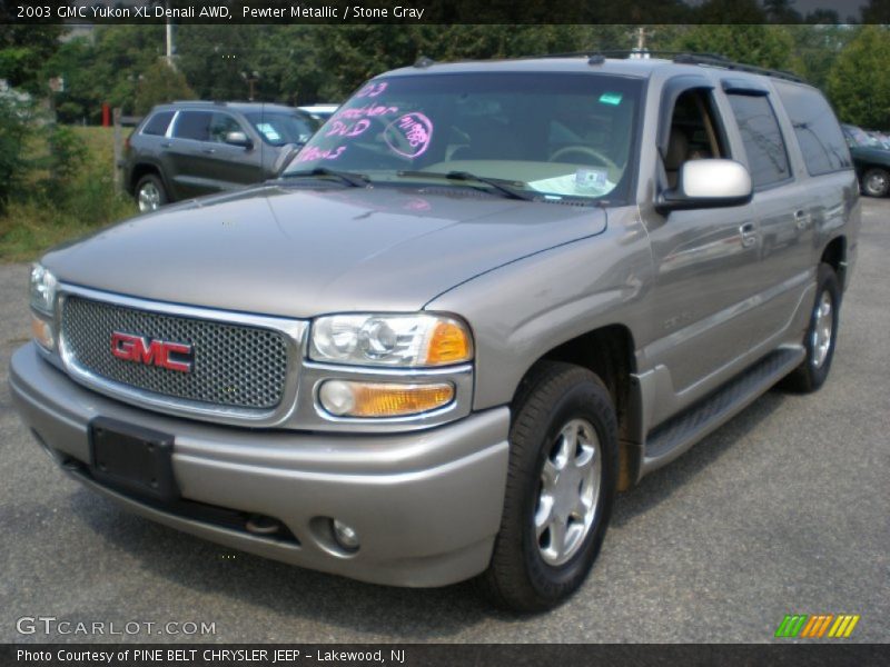 Pewter Metallic / Stone Gray 2003 GMC Yukon XL Denali AWD