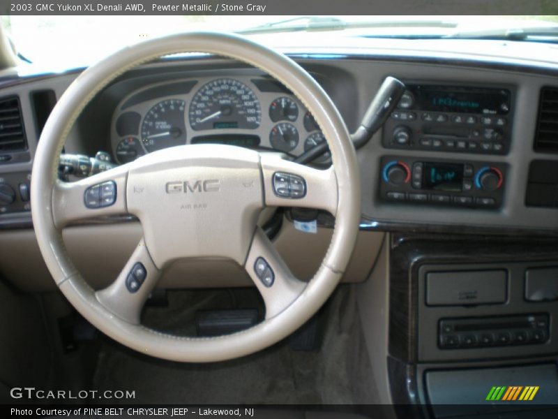 Pewter Metallic / Stone Gray 2003 GMC Yukon XL Denali AWD