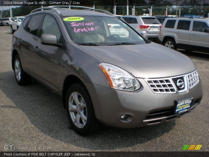 Gotham Gray / Gray 2009 Nissan Rogue SL AWD