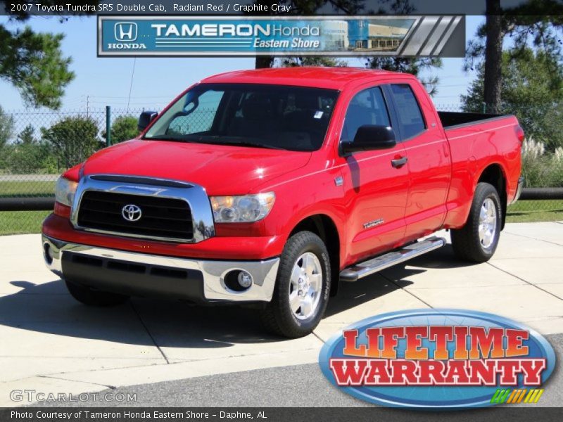 Radiant Red / Graphite Gray 2007 Toyota Tundra SR5 Double Cab