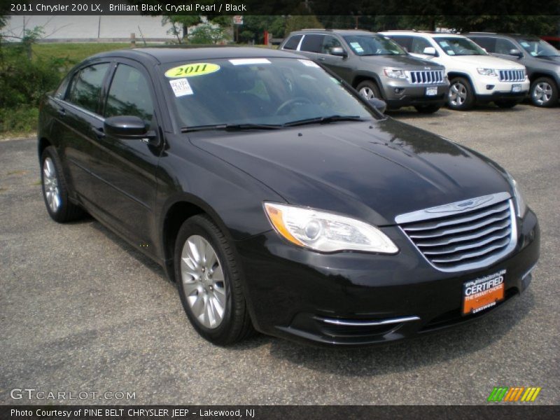 Brilliant Black Crystal Pearl / Black 2011 Chrysler 200 LX