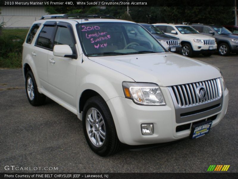 White Suede / Greystone/Stone Alcantara 2010 Mercury Mariner V6 Premier 4WD