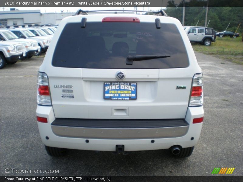 White Suede / Greystone/Stone Alcantara 2010 Mercury Mariner V6 Premier 4WD