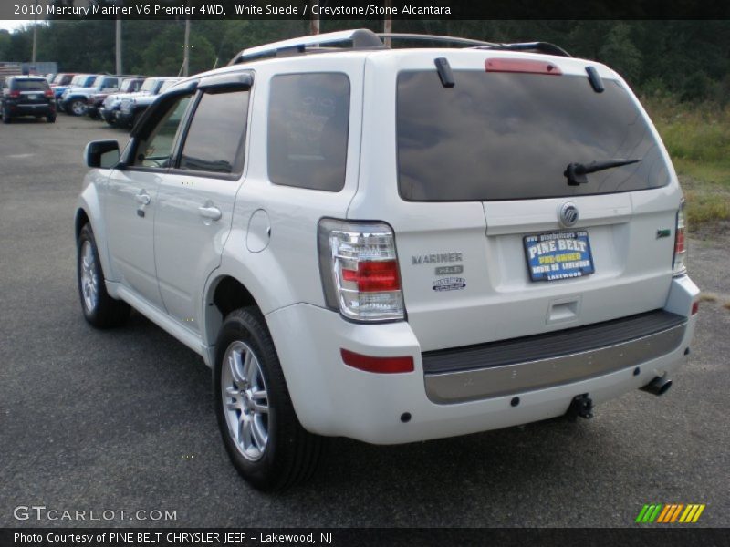 White Suede / Greystone/Stone Alcantara 2010 Mercury Mariner V6 Premier 4WD