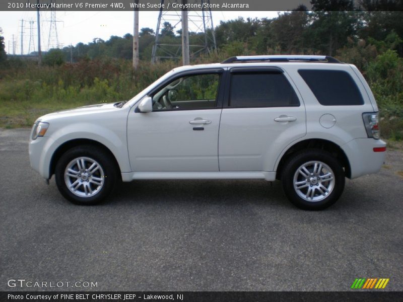 White Suede / Greystone/Stone Alcantara 2010 Mercury Mariner V6 Premier 4WD