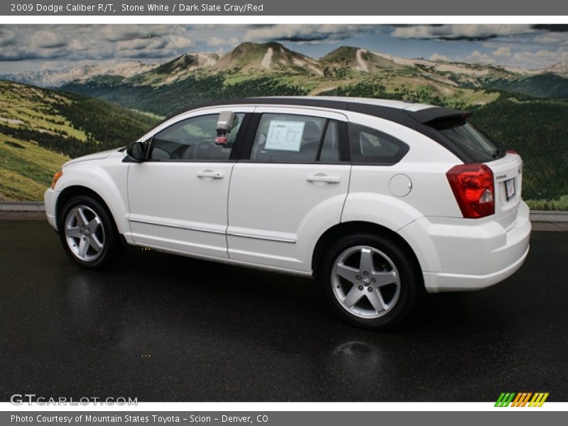Stone White / Dark Slate Gray/Red 2009 Dodge Caliber R/T