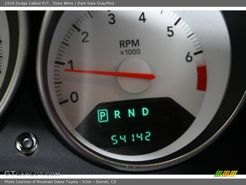 Stone White / Dark Slate Gray/Red 2009 Dodge Caliber R/T
