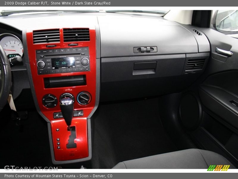 Stone White / Dark Slate Gray/Red 2009 Dodge Caliber R/T
