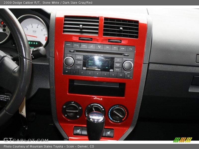 Stone White / Dark Slate Gray/Red 2009 Dodge Caliber R/T