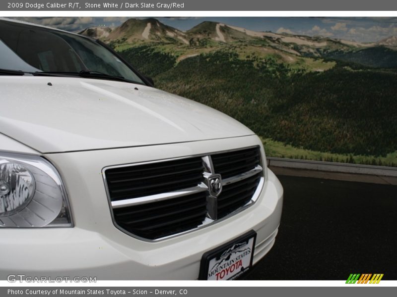 Stone White / Dark Slate Gray/Red 2009 Dodge Caliber R/T