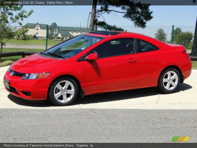 Rallye Red / Black 2006 Honda Civic EX Coupe