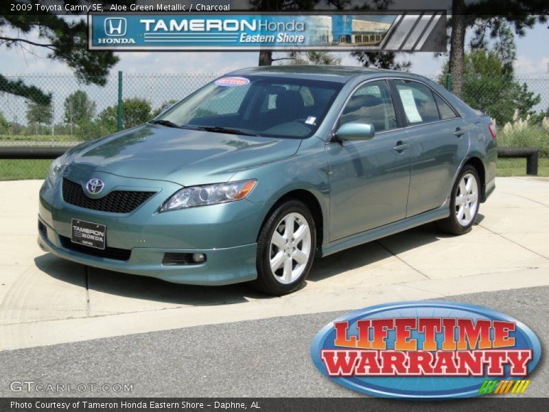 Aloe Green Metallic / Charcoal 2009 Toyota Camry SE