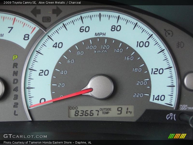 Aloe Green Metallic / Charcoal 2009 Toyota Camry SE