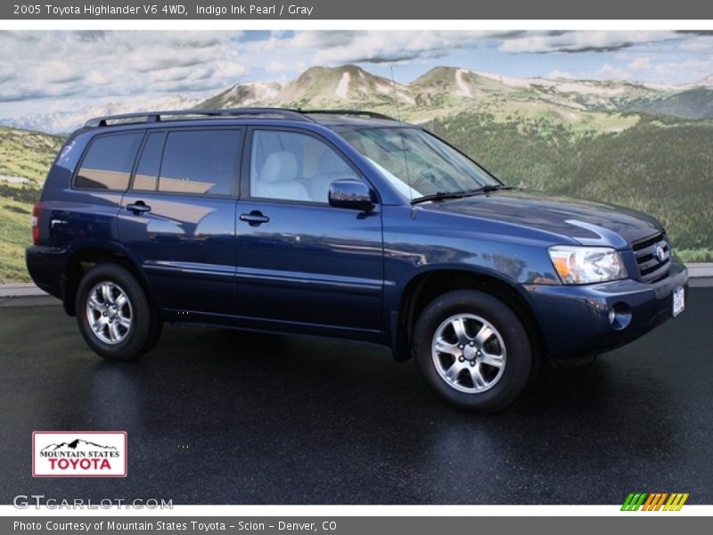 Indigo Ink Pearl / Gray 2005 Toyota Highlander V6 4WD