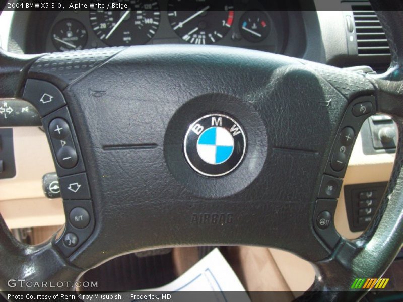 Alpine White / Beige 2004 BMW X5 3.0i