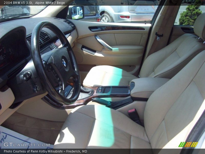 Alpine White / Beige 2004 BMW X5 3.0i