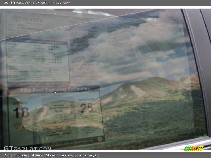 Black / Ivory 2011 Toyota Venza V6 AWD