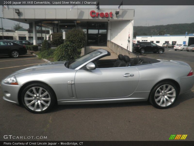 Liquid Silver Metallic / Charcoal 2008 Jaguar XK XK8 Convertible
