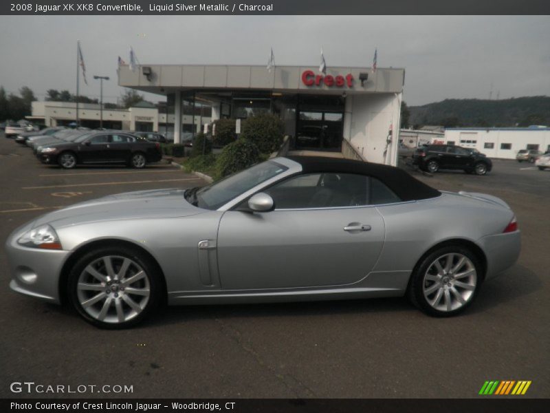Liquid Silver Metallic / Charcoal 2008 Jaguar XK XK8 Convertible