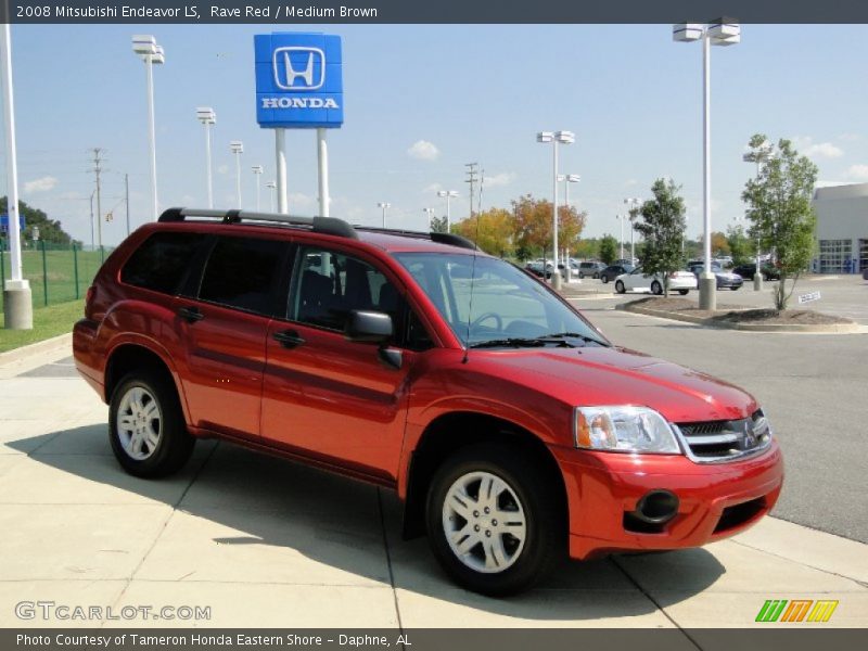 Rave Red / Medium Brown 2008 Mitsubishi Endeavor LS