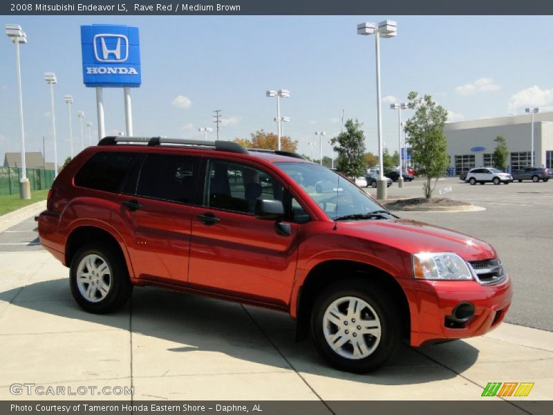 Rave Red / Medium Brown 2008 Mitsubishi Endeavor LS