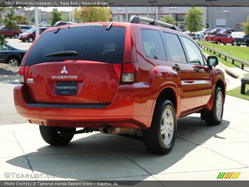 Rave Red / Medium Brown 2008 Mitsubishi Endeavor LS
