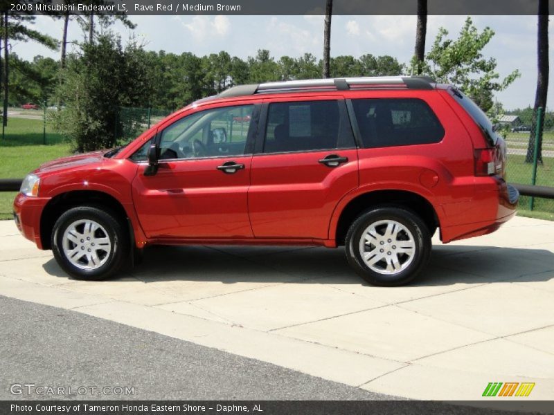 Rave Red / Medium Brown 2008 Mitsubishi Endeavor LS