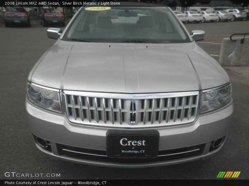 Silver Birch Metallic / Light Stone 2008 Lincoln MKZ AWD Sedan