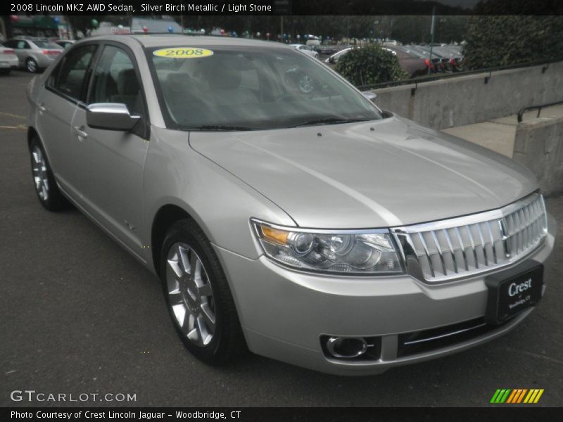 Silver Birch Metallic / Light Stone 2008 Lincoln MKZ AWD Sedan