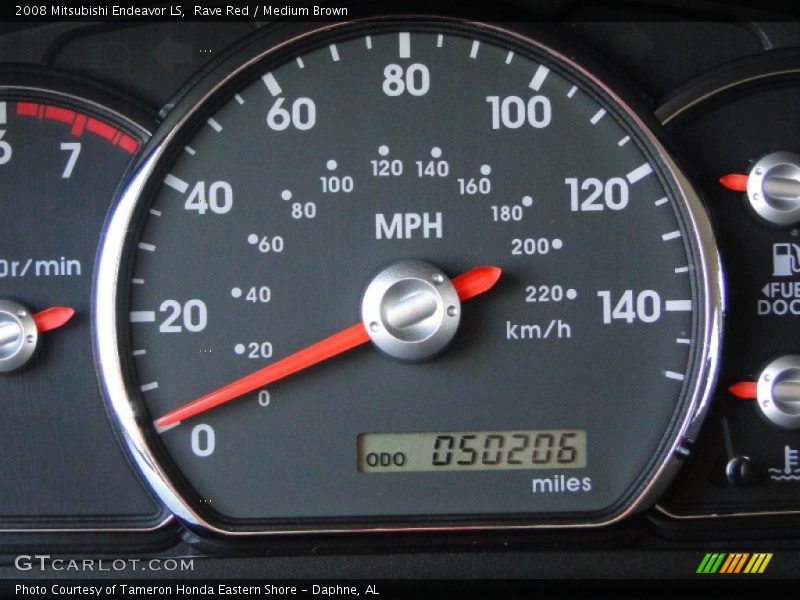 Rave Red / Medium Brown 2008 Mitsubishi Endeavor LS